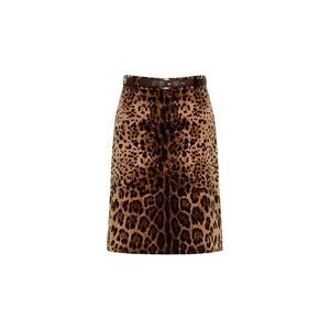Max Mara Brown Cotton Midi Women's Skirt